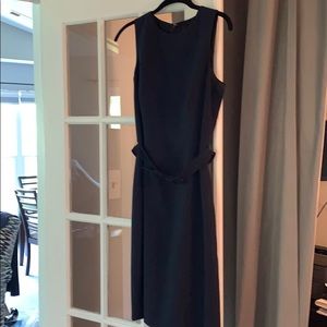Theory Navy Blue Wool Belted Dress size 6